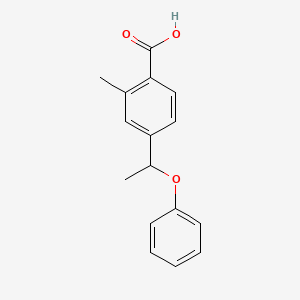 molecular formula C16H16O3 B1492260 2-Methyl-4-(1-phenoxyethyl)benzoic acid CAS No. 1850464-05-9
