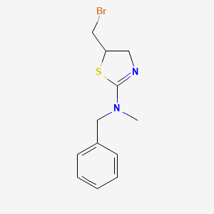 molecular formula C12H15BrN2S B14922610 N-benzyl-5-(bromomethyl)-N-methyl-4,5-dihydro-1,3-thiazol-2-amine 
