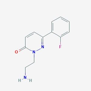 molecular formula C12H12FN3O B1492266 2-(2-Aminoethyl)-6-(2-fluorophenyl)-2,3-dihydropyridazin-3-one CAS No. 2098105-50-9