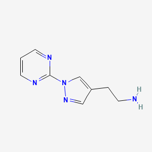 molecular formula C9H11N5 B1492273 2-[1-(pyrimidin-2-yl)-1H-pyrazol-4-yl]ethan-1-amine CAS No. 1871611-11-8