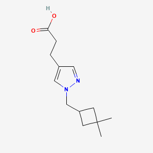 3-{1-[(3,3-dimethylcyclobutyl)methyl]-1H-pyrazol-4-yl}propanoic acid