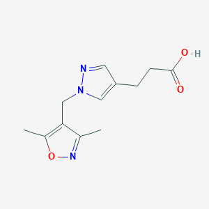 3-{1-[(3,5-dimethyl-1,2-oxazol-4-yl)methyl]-1H-pyrazol-4-yl}propanoic acid