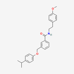 molecular formula C26H29NO3 B14922835 N-[2-(4-methoxyphenyl)ethyl]-3-{[4-(propan-2-yl)phenoxy]methyl}benzamide 