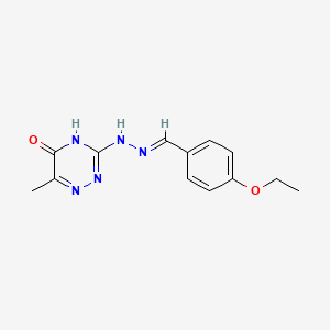 molecular formula C13H15N5O2 B14922861 4-Ethoxybenzaldehyde (6-methyl-5-oxo-4,5-dihydro-1,2,4-triazin-3-yl)hydrazone 