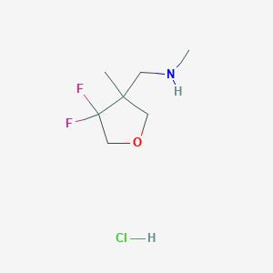 [(4,4-Difluoro-3-methyloxolan-3-yl)methyl](methyl)amine hydrochloride