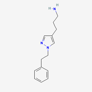3-[1-(2-phenylethyl)-1H-pyrazol-4-yl]propan-1-amine