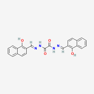 molecular formula C24H18N4O4 B14922996 N'~1~,N'~2~-bis[(E)-(1-hydroxynaphthalen-2-yl)methylidene]ethanedihydrazide 