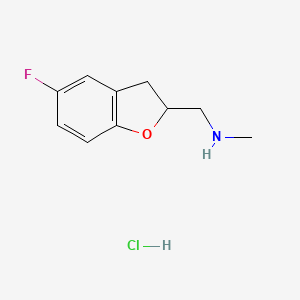 [(5-Fluoro-2,3-dihydro-1-benzofuran-2-yl)methyl](methyl)amine hydrochloride