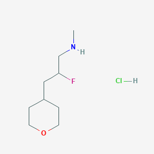[2-Fluoro-3-(oxan-4-yl)propyl](methyl)amine hydrochloride
