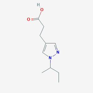 molecular formula C10H16N2O2 B1492311 3-[1-(butan-2-yl)-1H-pyrazol-4-yl]propanoic acid CAS No. 2098008-22-9