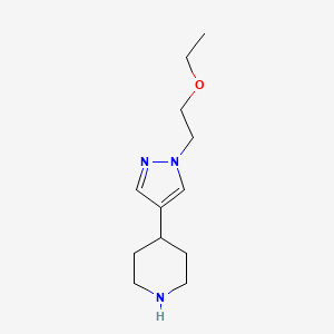 molecular formula C12H21N3O B1492316 4-[1-(2-ethoxyethyl)-1H-pyrazol-4-yl]piperidine CAS No. 2098119-50-5