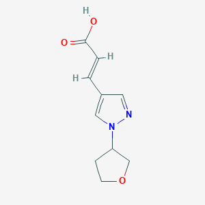 molecular formula C10H12N2O3 B1492318 (2E)-3-[1-(oxolan-3-yl)-1H-pyrazol-4-yl]prop-2-enoic acid CAS No. 2089548-96-7