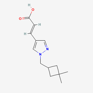 (2E)-3-{1-[(3,3-dimethylcyclobutyl)methyl]-1H-pyrazol-4-yl}prop-2-enoic acid