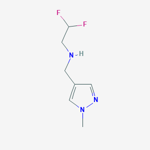 molecular formula C7H11F2N3 B14923191 N-(2,2-difluoroethyl)-N-[(1-methyl-1H-pyrazol-4-yl)methyl]amine 
