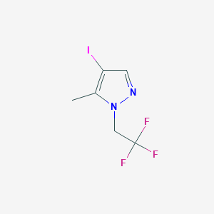 molecular formula C6H6F3IN2 B14923207 4-Iodo-5-methyl-1-(2,2,2-trifluoroethyl)-1h-pyrazole 
