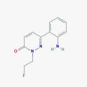 molecular formula C12H12FN3O B1492322 6-(2-Aminophenyl)-2-(2-fluoroethyl)-2,3-dihydropyridazin-3-one CAS No. 2098050-48-5