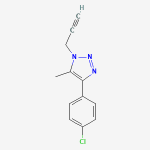 molecular formula C12H10ClN3 B1492323 4-(4-chlorophenyl)-5-methyl-1-(prop-2-yn-1-yl)-1H-1,2,3-triazole CAS No. 2098027-82-6