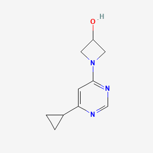 molecular formula C10H13N3O B1492327 1-(6-环丙基嘧啶-4-基)氮杂环丁-3-醇 CAS No. 2098110-61-1