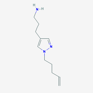 3-[1-(pent-4-en-1-yl)-1H-pyrazol-4-yl]propan-1-amine