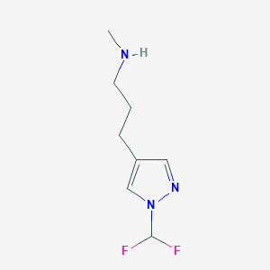 B1492331 {3-[1-(difluoromethyl)-1H-pyrazol-4-yl]propyl}(methyl)amine CAS No. 2097978-14-6