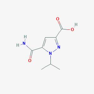 molecular formula C8H11N3O3 B14923364 5-carbamoyl-1-(propan-2-yl)-1H-pyrazole-3-carboxylic acid 