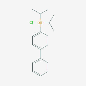 molecular formula C18H23ClSi B149234 氯-(4-苯基苯基)-二(丙烷-2-基)硅烷 CAS No. 136449-55-3