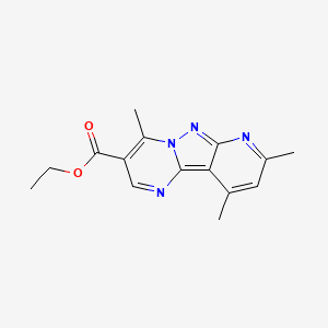 molecular formula C15H16N4O2 B14923450 ethyl 6,11,13-trimethyl-3,7,8,10-tetrazatricyclo[7.4.0.02,7]trideca-1,3,5,8,10,12-hexaene-5-carboxylate 