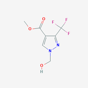 molecular formula C7H7F3N2O3 B14923530 Methyl 1-(hydroxymethyl)-3-(trifluoromethyl)-1H-pyrazole-4-carboxylate 