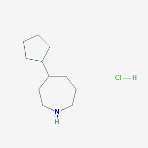 molecular formula C11H22ClN B1492361 4-Cyclopentylazepane hydrochloride CAS No. 2098128-99-3