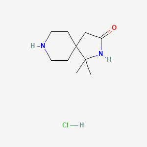 molecular formula C10H19ClN2O B1492363 1,1-Dimethyl-2,8-diazaspiro[4.5]decan-3-one hydrochloride CAS No. 2098032-51-8