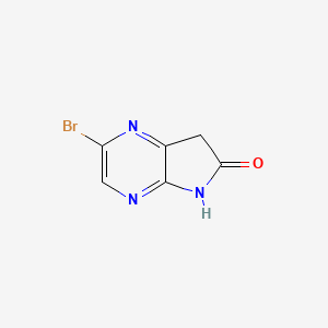 molecular formula C6H4BrN3O B1492366 2-bromo-5H,6H,7H-pyrrolo[2,3-b]pyrazin-6-one CAS No. 1823331-15-2