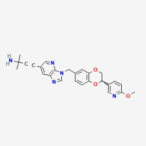 (s)-4-(3-((2-(6-Methoxypyridin-3-yl)-2,3-dihydrobenzo[b][1,4]dioxin-6-yl)methyl)-3h-imidazo[4,5-b]pyridin-6-yl)-2-methylbut-3-yn-2-amine