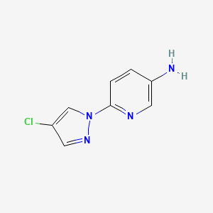 molecular formula C8H7ClN4 B14923720 6-(4-chloro-1H-pyrazol-1-yl)pyridin-3-amine 