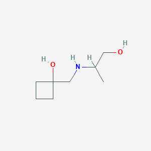 1-{[(1-Hydroxypropan-2-yl)amino]methyl}cyclobutan-1-ol