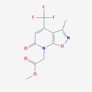 molecular formula C11H9F3N2O4 B14923917 Methyl 2-(3-methyl-6-oxo-4-(trifluoromethyl)isoxazolo[5,4-b]pyridin-7(6H)-yl)acetate 