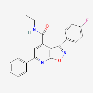 molecular formula C21H16FN3O2 B14924178 N-ethyl-3-(4-fluorophenyl)-6-phenyl[1,2]oxazolo[5,4-b]pyridine-4-carboxamide 