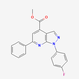 molecular formula C20H14FN3O2 B14924254 methyl 1-(4-fluorophenyl)-6-phenyl-1H-pyrazolo[3,4-b]pyridine-4-carboxylate 