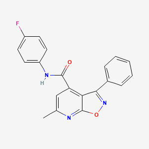 molecular formula C20H14FN3O2 B14924314 N-(4-fluorophenyl)-6-methyl-3-phenyl[1,2]oxazolo[5,4-b]pyridine-4-carboxamide 