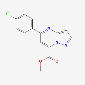 molecular formula C14H10ClN3O2 B14924320 Methyl 5-(4-chlorophenyl)pyrazolo[1,5-a]pyrimidine-7-carboxylate 