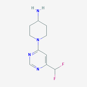 molecular formula C10H14F2N4 B1492453 1-[6-(Difluoromethyl)pyrimidin-4-yl]piperidin-4-amine CAS No. 2098041-30-4