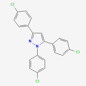molecular formula C21H13Cl3N2 B14924550 1,3,5-tris(4-chlorophenyl)-1H-pyrazole CAS No. 360056-46-8