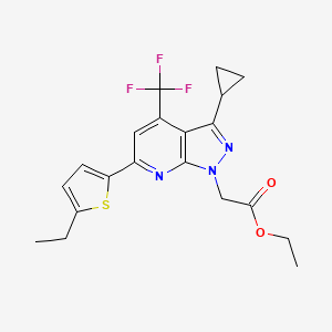 molecular formula C20H20F3N3O2S B14924561 ethyl [3-cyclopropyl-6-(5-ethylthiophen-2-yl)-4-(trifluoromethyl)-1H-pyrazolo[3,4-b]pyridin-1-yl]acetate 