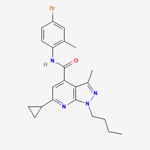 molecular formula C22H25BrN4O B14924662 N-(4-bromo-2-methylphenyl)-1-butyl-6-cyclopropyl-3-methyl-1H-pyrazolo[3,4-b]pyridine-4-carboxamide 