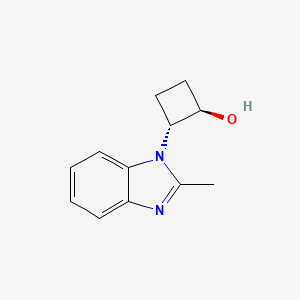 molecular formula C12H14N2O B1492472 trans-2-(2-methyl-1H-1,3-benzodiazol-1-yl)cyclobutan-1-ol CAS No. 2139210-36-7
