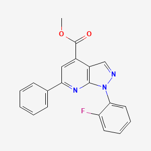 molecular formula C20H14FN3O2 B14924774 methyl 1-(2-fluorophenyl)-6-phenyl-1H-pyrazolo[3,4-b]pyridine-4-carboxylate 