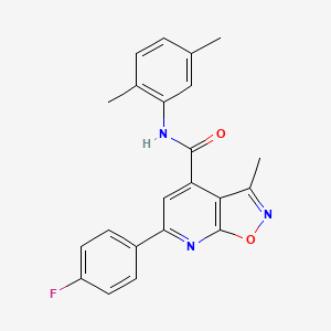 molecular formula C22H18FN3O2 B14924812 N-(2,5-dimethylphenyl)-6-(4-fluorophenyl)-3-methyl[1,2]oxazolo[5,4-b]pyridine-4-carboxamide 