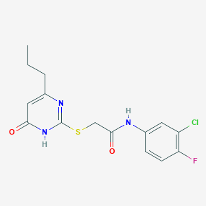 molecular formula C15H15ClFN3O2S B14924872 N-(3-chloro-4-fluorophenyl)-2-[(4-hydroxy-6-propylpyrimidin-2-yl)sulfanyl]acetamide 