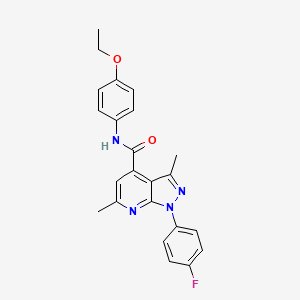 molecular formula C23H21FN4O2 B14925046 N-(4-ethoxyphenyl)-1-(4-fluorophenyl)-3,6-dimethyl-1H-pyrazolo[3,4-b]pyridine-4-carboxamide 