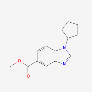 Methyl 1-cyclopentyl-2-methyl-1,3-benzodiazole-5-carboxylate