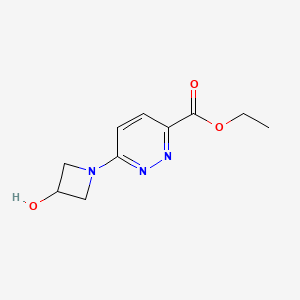molecular formula C10H13N3O3 B1492535 Ethyl 6-(3-hydroxyazetidin-1-yl)pyridazine-3-carboxylate CAS No. 2098024-94-1